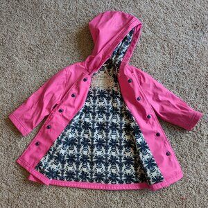 Kids' Pink Hatley Button-Up Rain Coat, Size 2